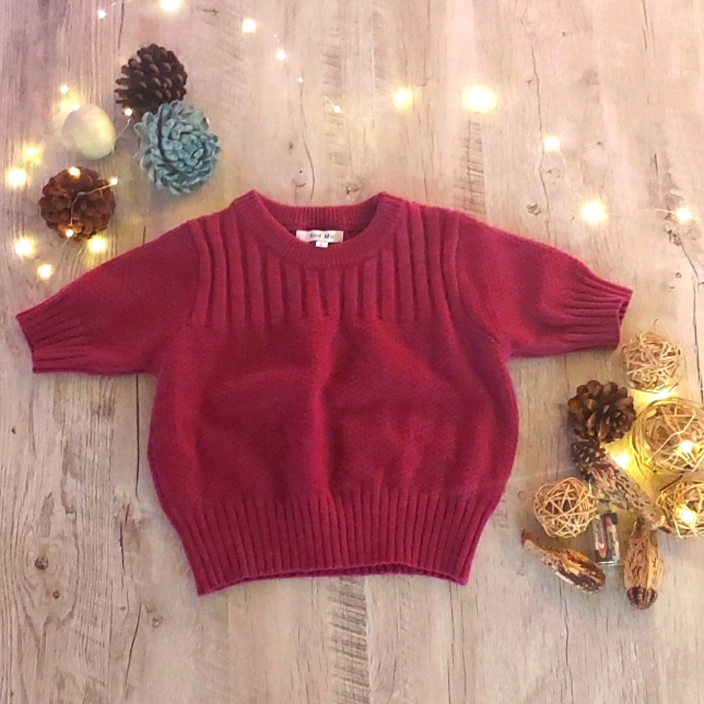 Purple crochet crop top
